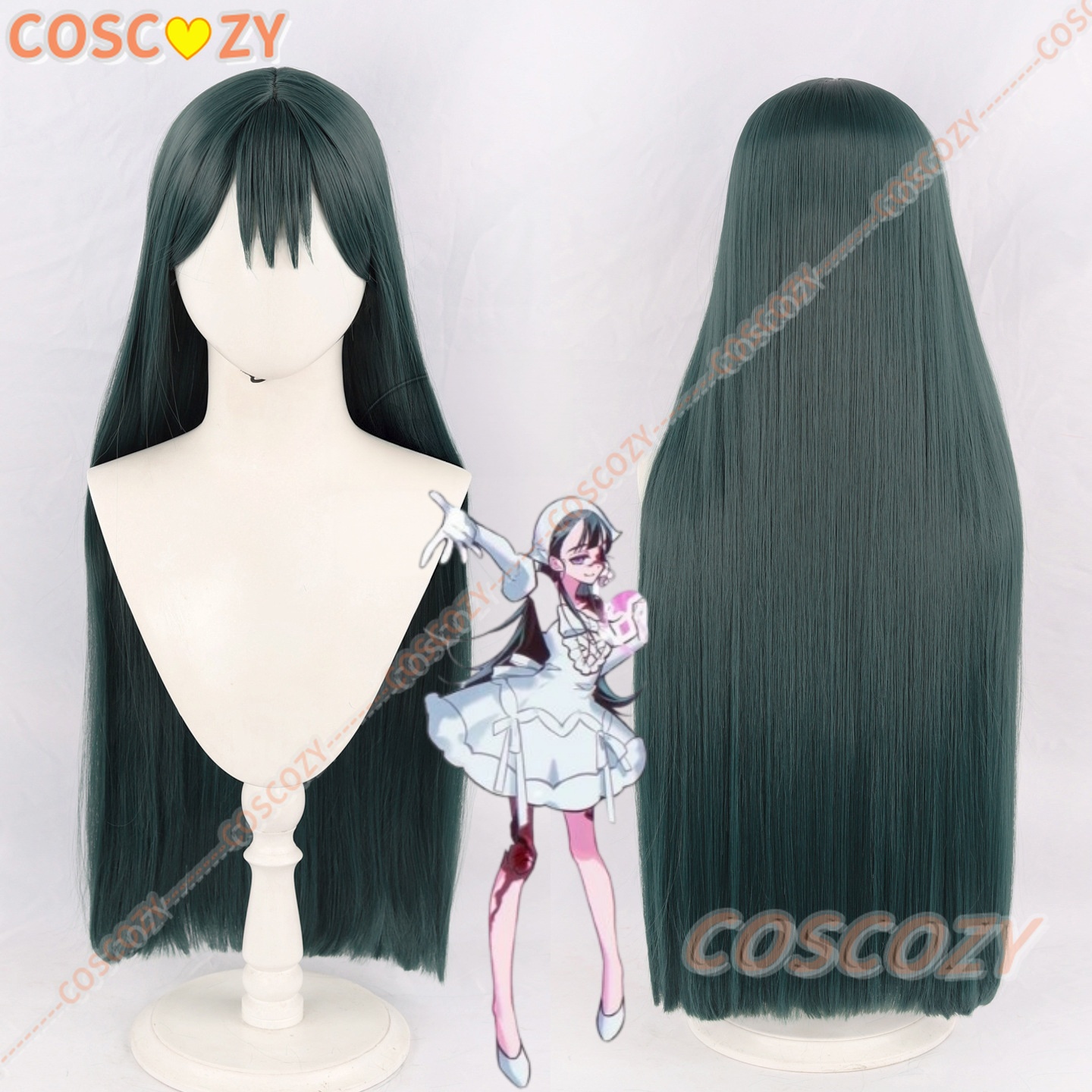 Anime Cosplay Long Hair - Парик для косплея Зомби Суа, женский,