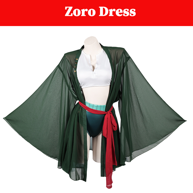 Anime Zoro Cosplay Female - Женский костюм пирата Ророноа Зоро для