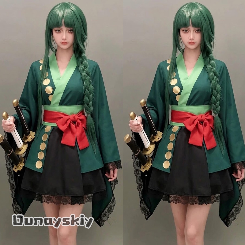 Anime Zoro Cosplay Female - Костюм для косплея аниме-персонажа Ророноа Зоро,