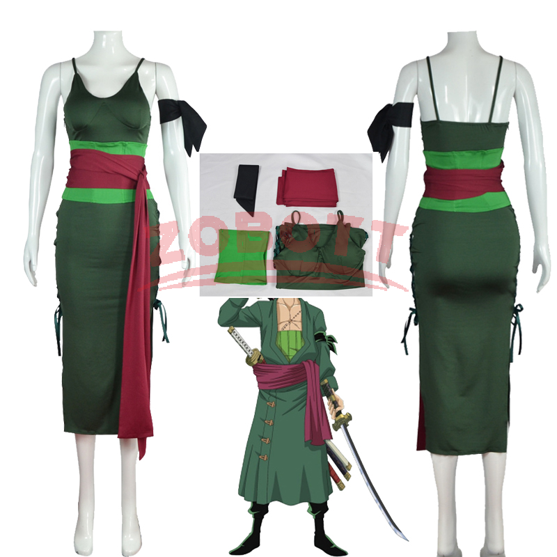 Anime Zoro Cosplay Female - Костюм для косплея аниме-персонажа Ророноа Зоро,