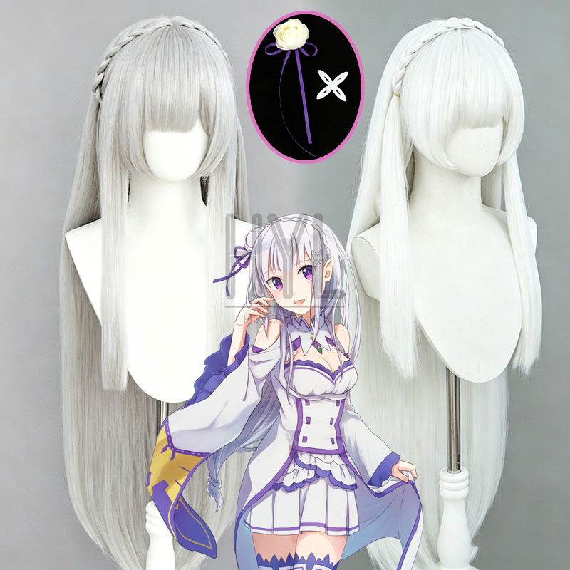 Парик для косплея Эмилии из ан – обзор и цена Re Zero Rem Wig