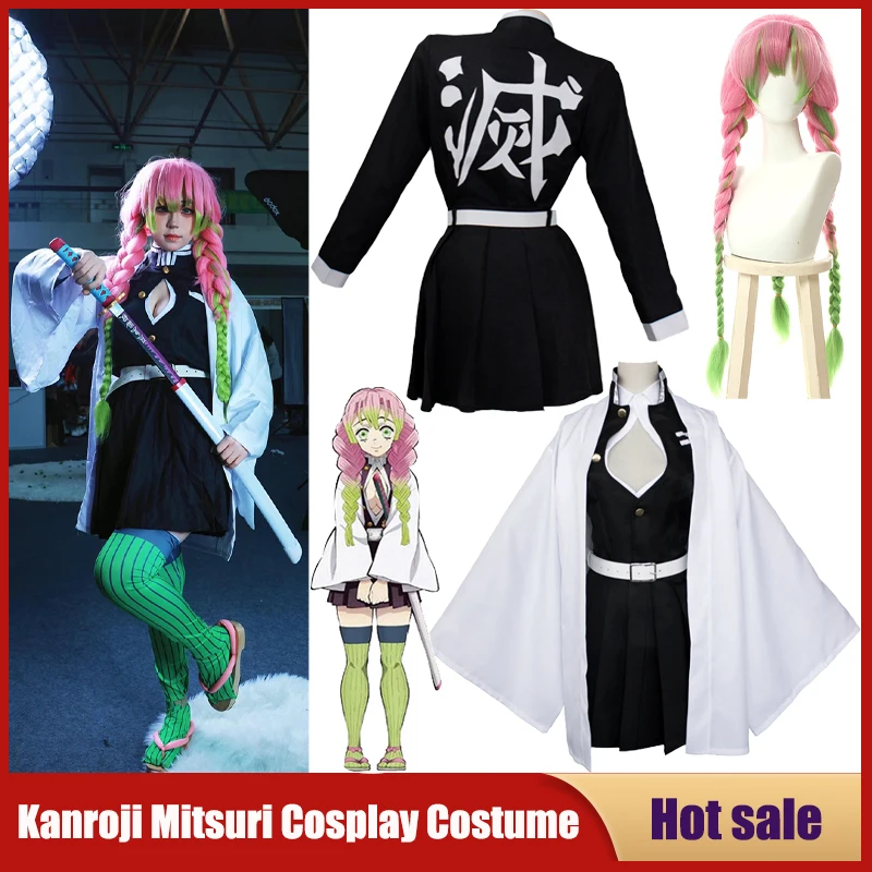 Аниме Kanroji Mitsuri Косплей  – обзор и цена Anime Cosplay Demon Slayer