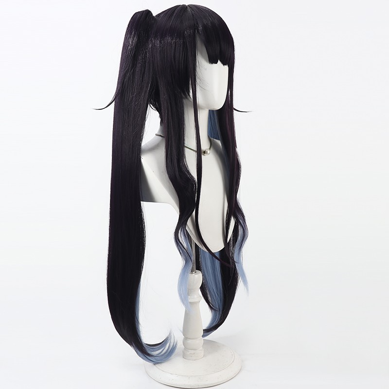 Aikiyo Fuuka Косплей Парик Син – обзор и цена Anime Cosplay Long Black Hair