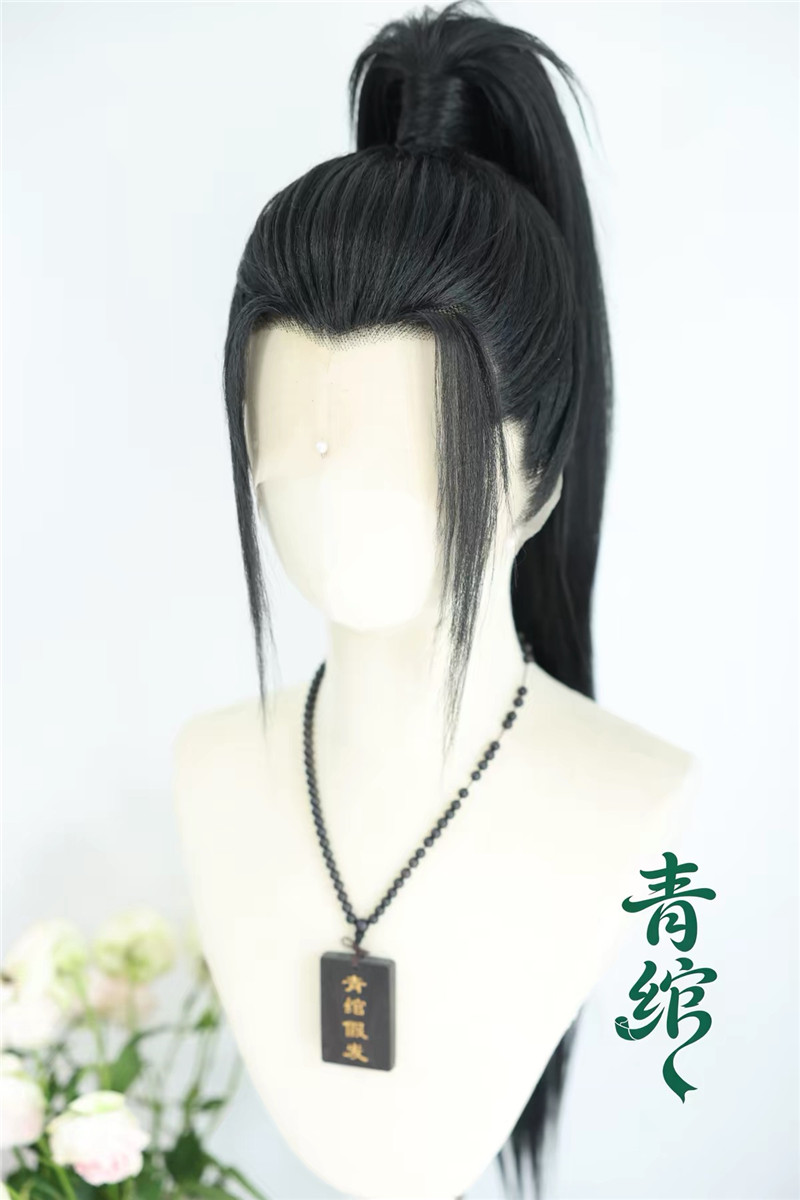 Уже уложенный черный парик для – обзор и цена Anime Cosplay Long Black Hair