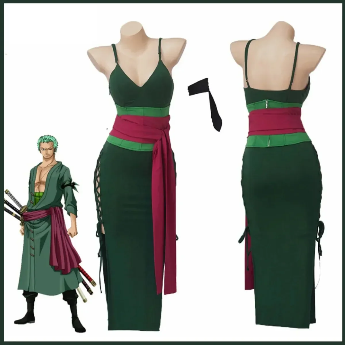 Аниме Ророноа Зоро косплей кос – обзор и цена Anime Zoro Cosplay Female