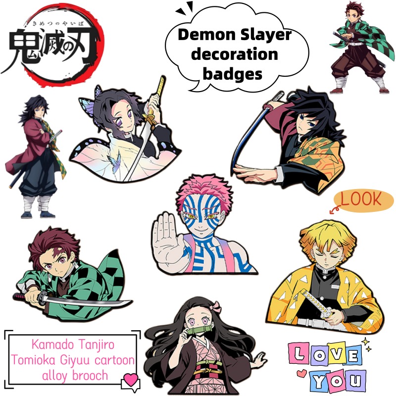 Значки-пины из сплава с персон – обзор и цена Anime Cosplay Demon Slayer