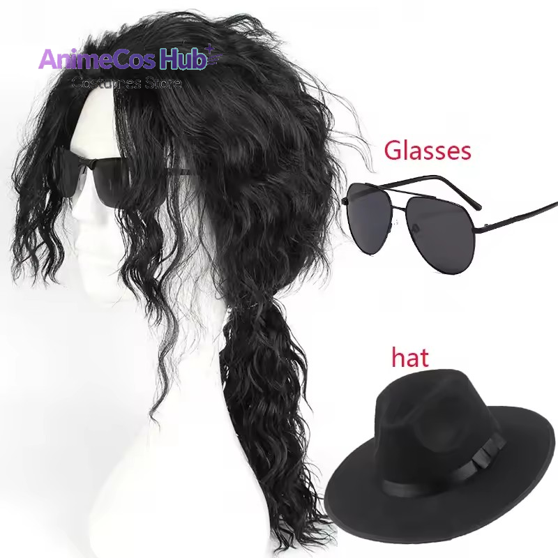 Аниме-косплей Майкла Джексона, – обзор и цена Anime Cosplay Long Black Hair