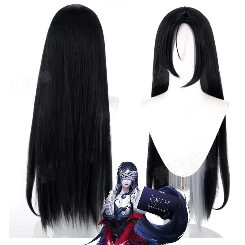 Le Cool Женский парик для косп – обзор и цена Anime Cosplay Long Black Hair
